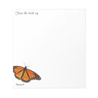 Papillon Monarque "Du bureau de..." Blocs-notes