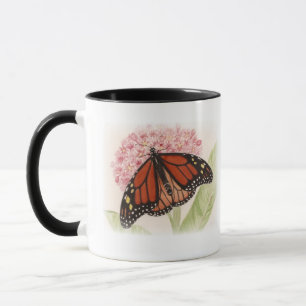 Papillon monarque et mug de chenille