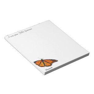 Papillon Monarque "Une Note De..." Bloc-note