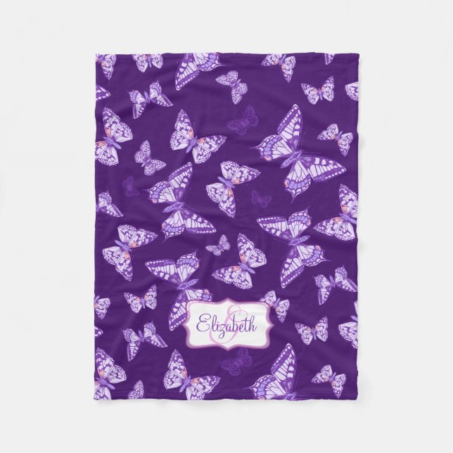 Papillon motif pourpre nommé couverture (Devant)