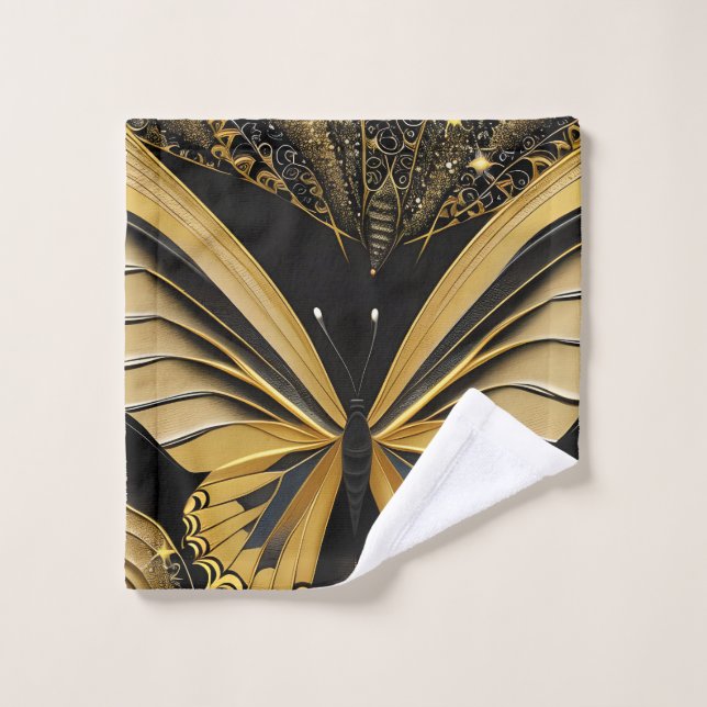 Papillon noir (Gant de toilette)