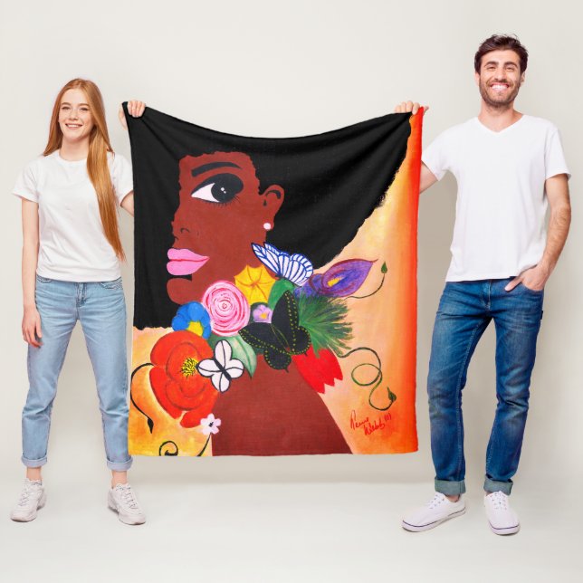 Papillon noir - Couverture en polaire (En situation)