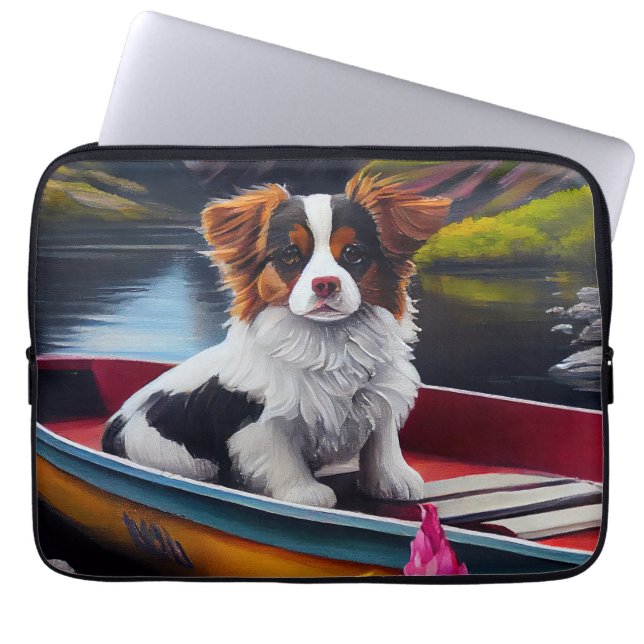 Papillon on a Paddle: A Scenic Adventure Laptop Sleeve (Front)