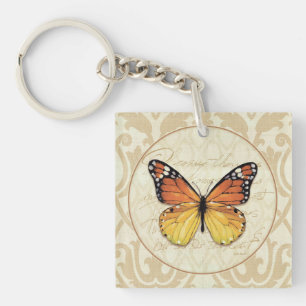 Papillon orange vintage