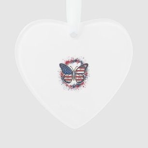 Papillon Patriotique Gravure Vintage Vector Design