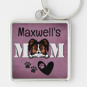 Papillon Personalized Peeking Keychain