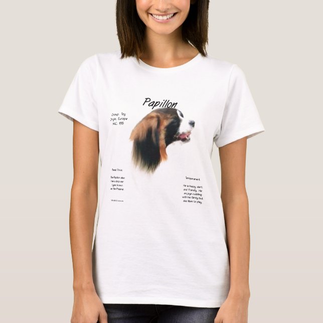 Papillon (Phalene) History Design T-Shirt (Front)