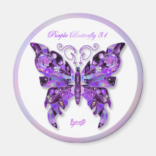 Papillon pourpre 31 aimant