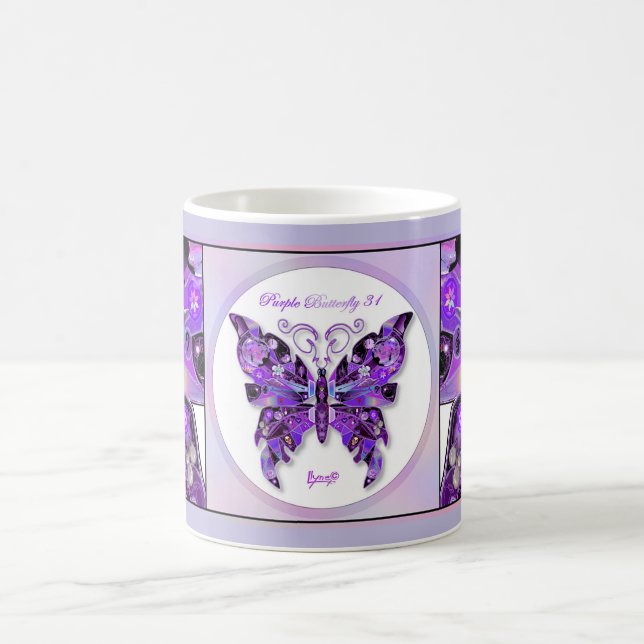 Papillon pourpre 31 Mug (Centre)