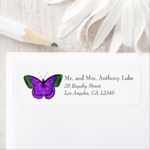 Papillon pourpre et vert