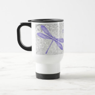 Papillon pourpre Mug de voyage personnalisé
