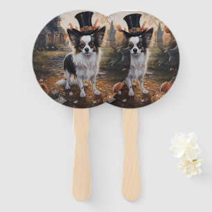 Papillon Pumpkins Halloween Scary Hand Fan