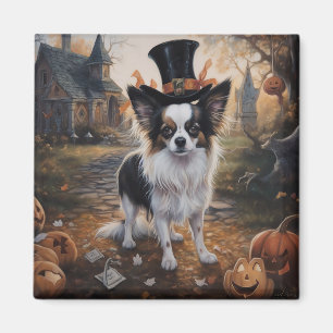 Papillon Pumpkins Halloween Scary Magnet