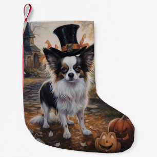 Papillon Pumpkins Halloween Scary Small Christmas Stocking