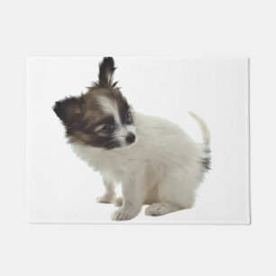 papillon pup doormat