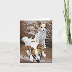 Papillon Puppies 6 Months Note Card