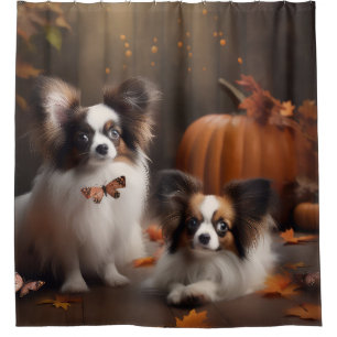 Papillon Puppy Autumn Delight Pumpkin