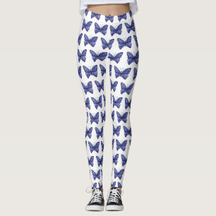 Papillon Purple Aquarelle Papillon Leggings