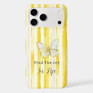 Papillon Rayures Blanches Jaune Citron Trouve Joie