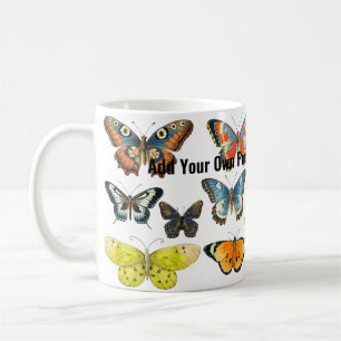Papillon rétro insecte amoureux de céramique tasse
