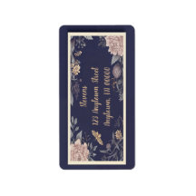 Papillon, Rose & Chardon Étiquettes d'adresse de r