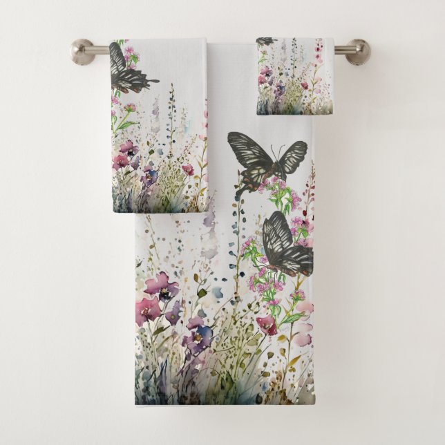 Papillon Rose de Ceylan peint à la main (En situation)