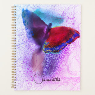 Papillon Rose et Violet Ombré Photo Monogrammée