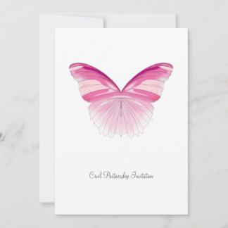 Papillon rose - invitation civile d'association