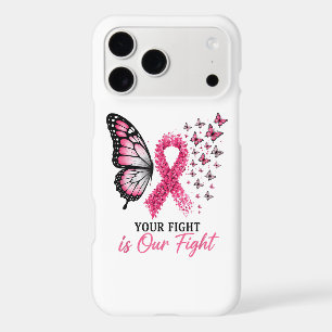 Papillon Ruban Rose de Sensibilisation au Cancer d