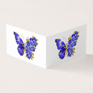 Papillon saphir à fleurs