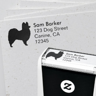 Papillon Silhouette Return Address Self-inking Stamp