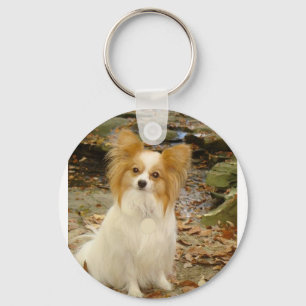 Papillon sitting.png keychain