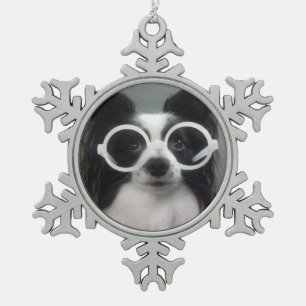 PAPILLON SNOWFLAKE PEWTER CHRISTMAS ORNAMENT