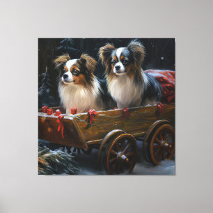 Papillon Snowy Sleigh Christmas Decor 
