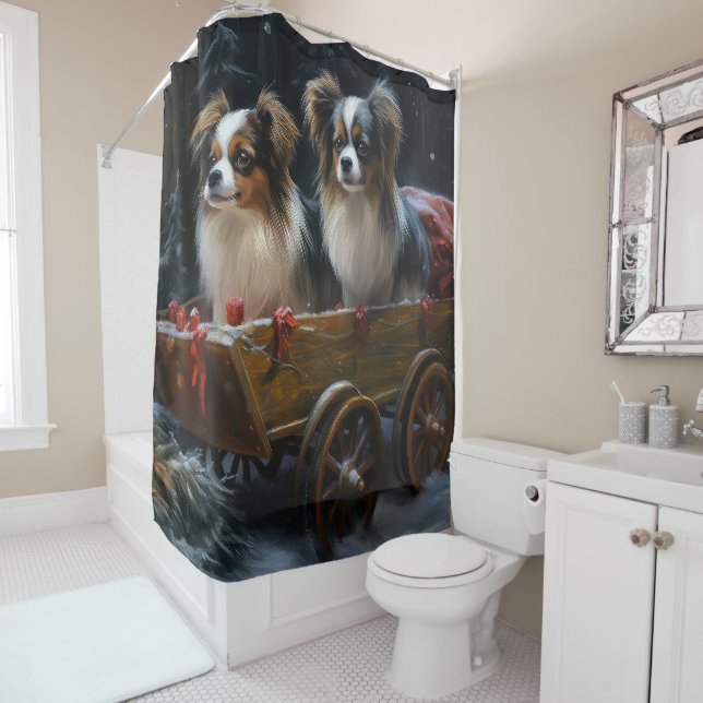 Papillon Snowy Sleigh Christmas Decor  (In Situ)
