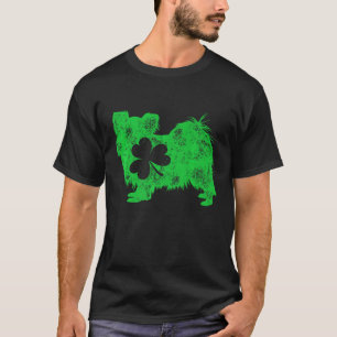 Papillon St Patricks Day Shamrock Continental Toy  T-Shirt