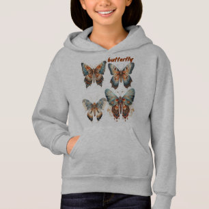 papillon sueur-capuche pour filles