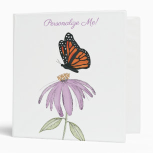 Papillon sur la fleur de cône 3 Classeur anneau