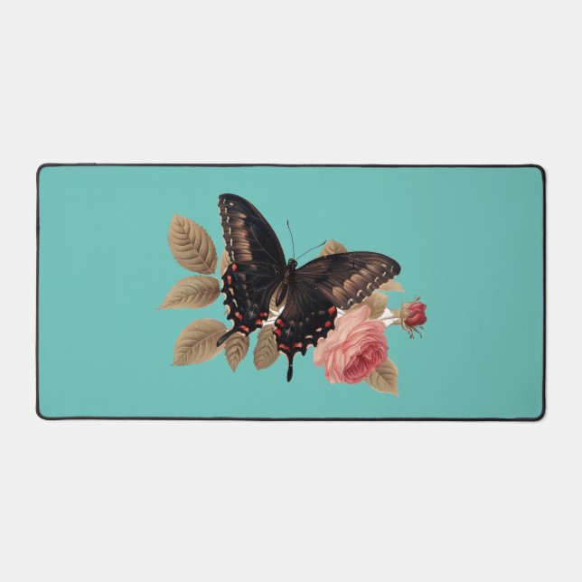 Papillon sur le mât de bureau Rose (Recto)