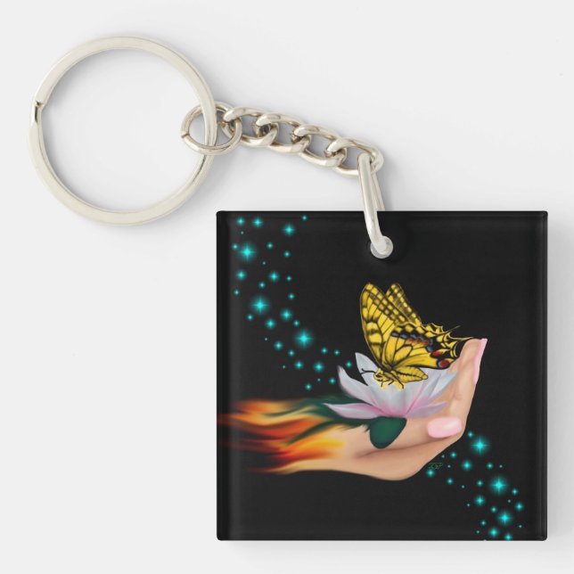 Papillon sur Lotus Bloom (Devant)