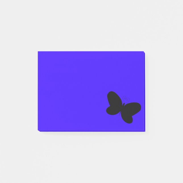 Papillon sur un Post-It bleu (Devant)