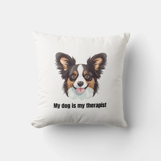 Papillon Throw Pillow (Front)