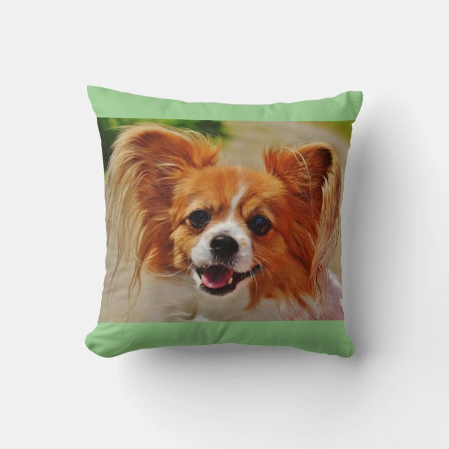 Papillon throw pillow. pillow (Front)