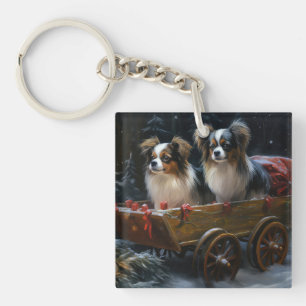 Papillon Traîneau enneigé Décor de Noël