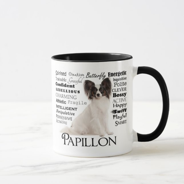 Papillon Traits Mug (Right)