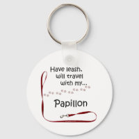 Papillon Travel Leash - Keychain
