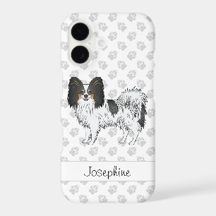 Papillon tricolore avec pattes et nom personnalisé