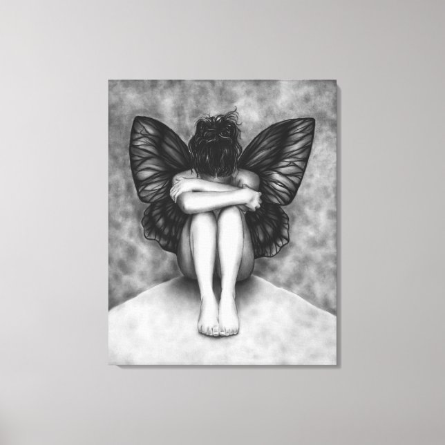 Papillon triste toile de fille Imprimer (Recto)