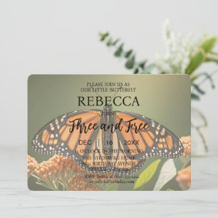 Papillon trois et invitations gratuites pour l'ann