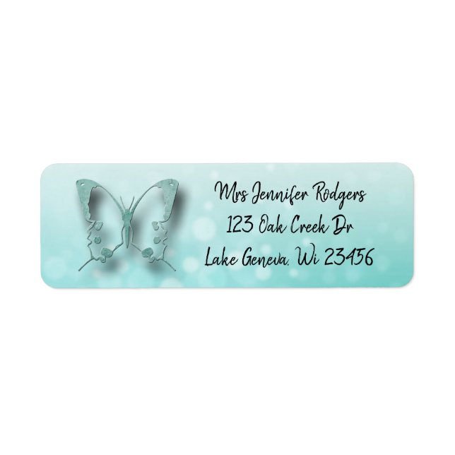 Papillon turquoise (Devant)